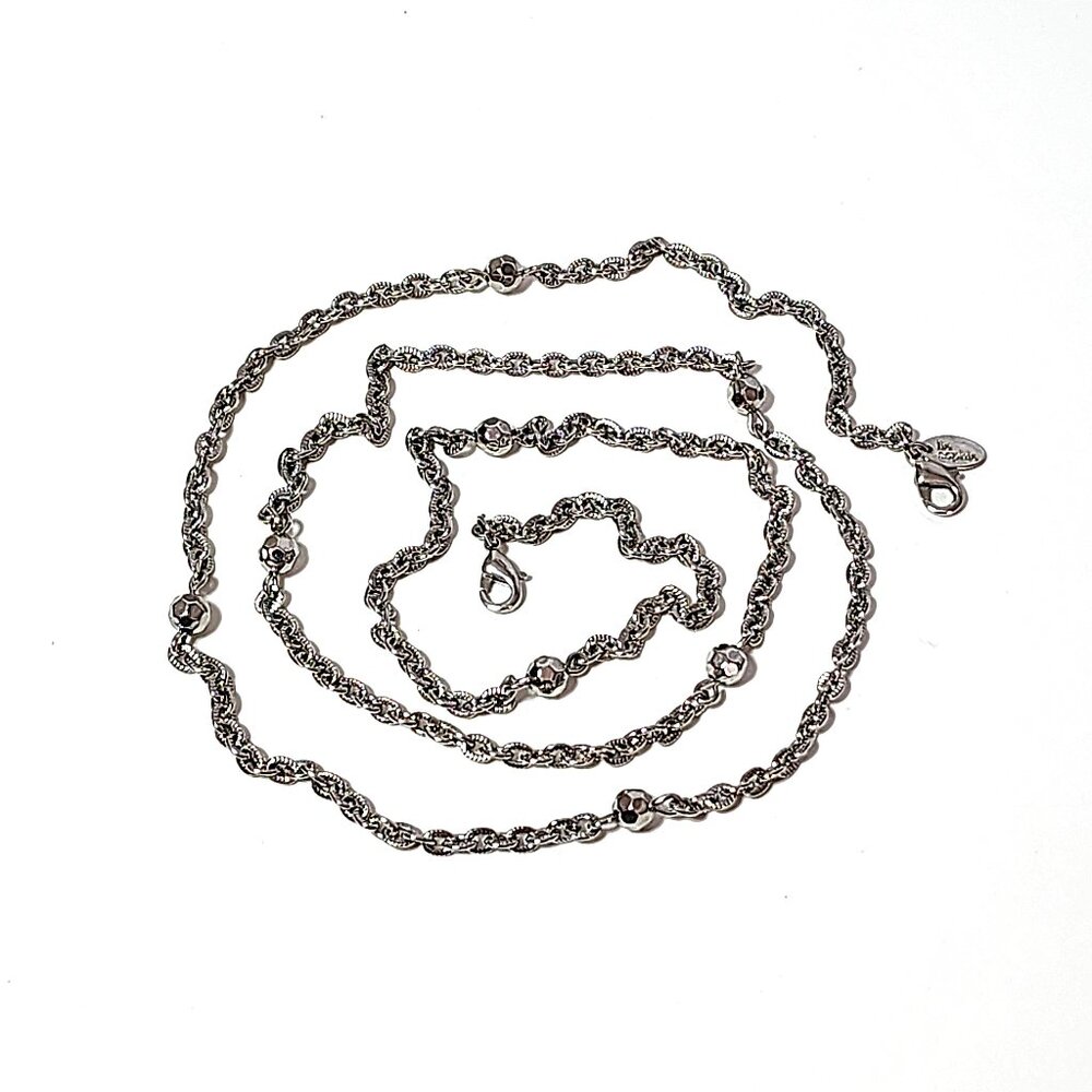 Lia Sophia silver-tone extra necklace strand clip-on